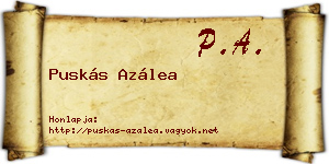Puskás Azálea névjegykártya